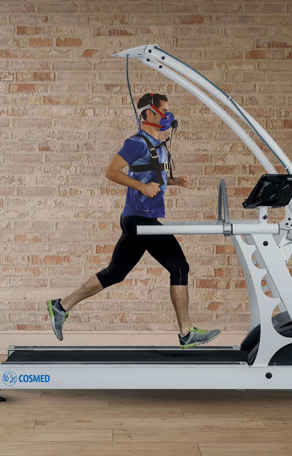 Man running on treadmill