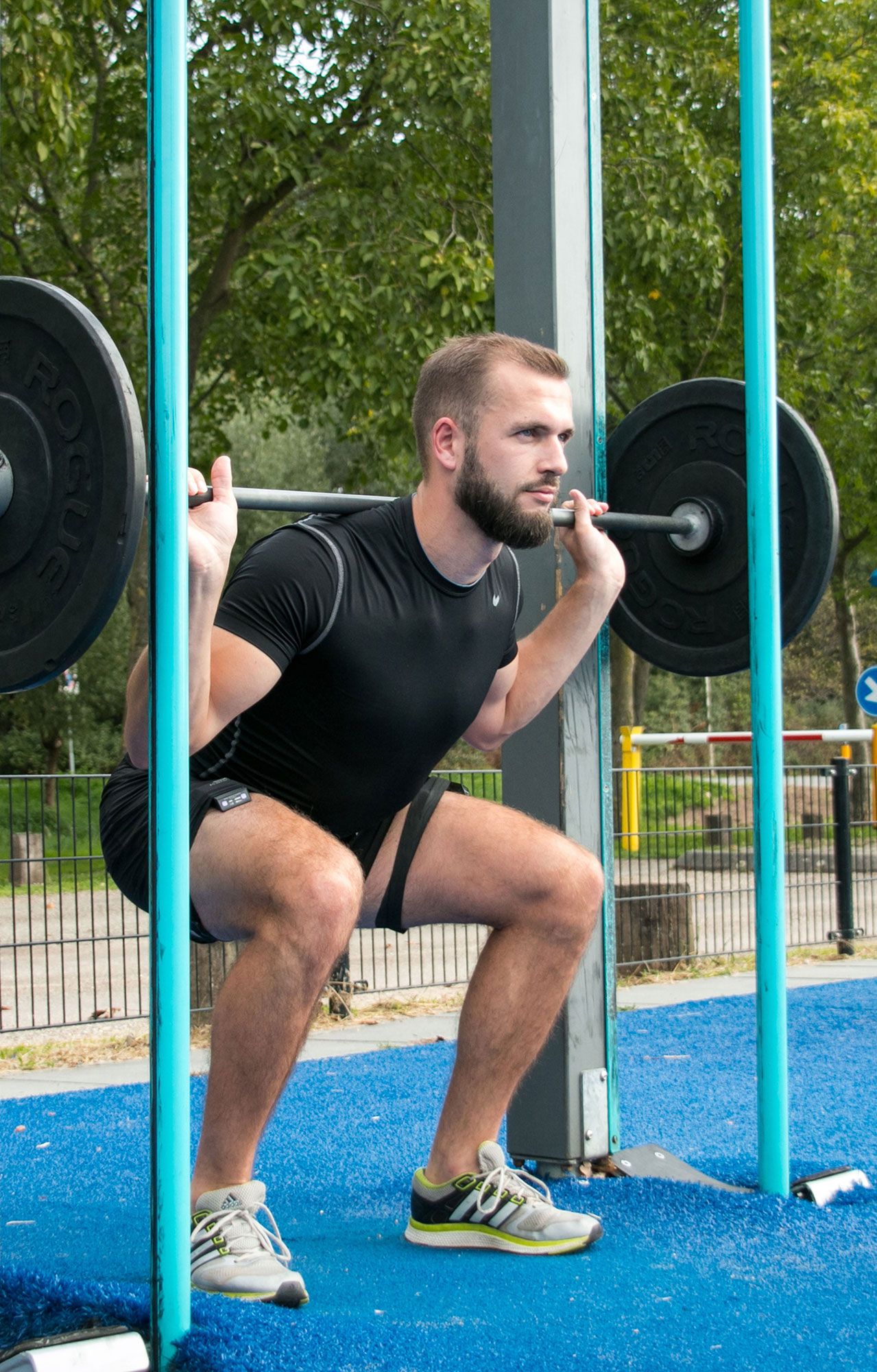 PortaMon on the leg during exercise